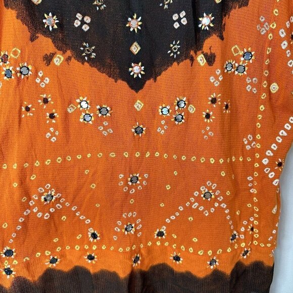 Orange and Brown Women's Top - Picture 7 of 15